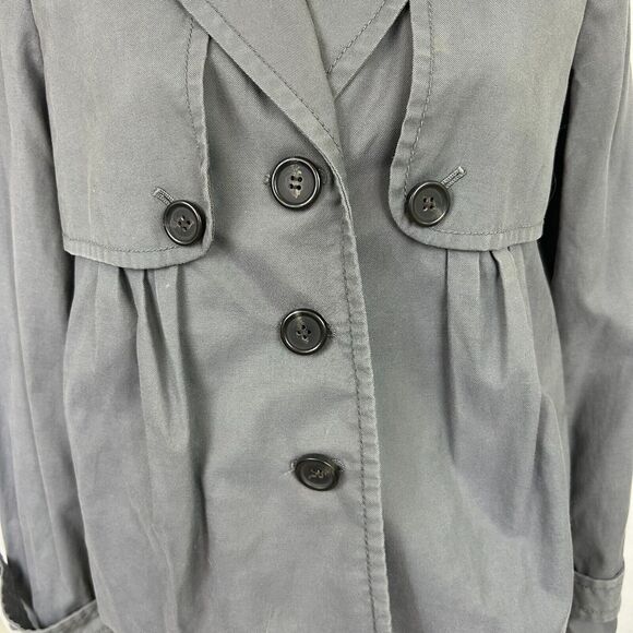 ANN TAYLOR LOFT Military Utility Cargo Jacket Coat - Gray Grey - Women's Sz Med - Picture 3 of 12